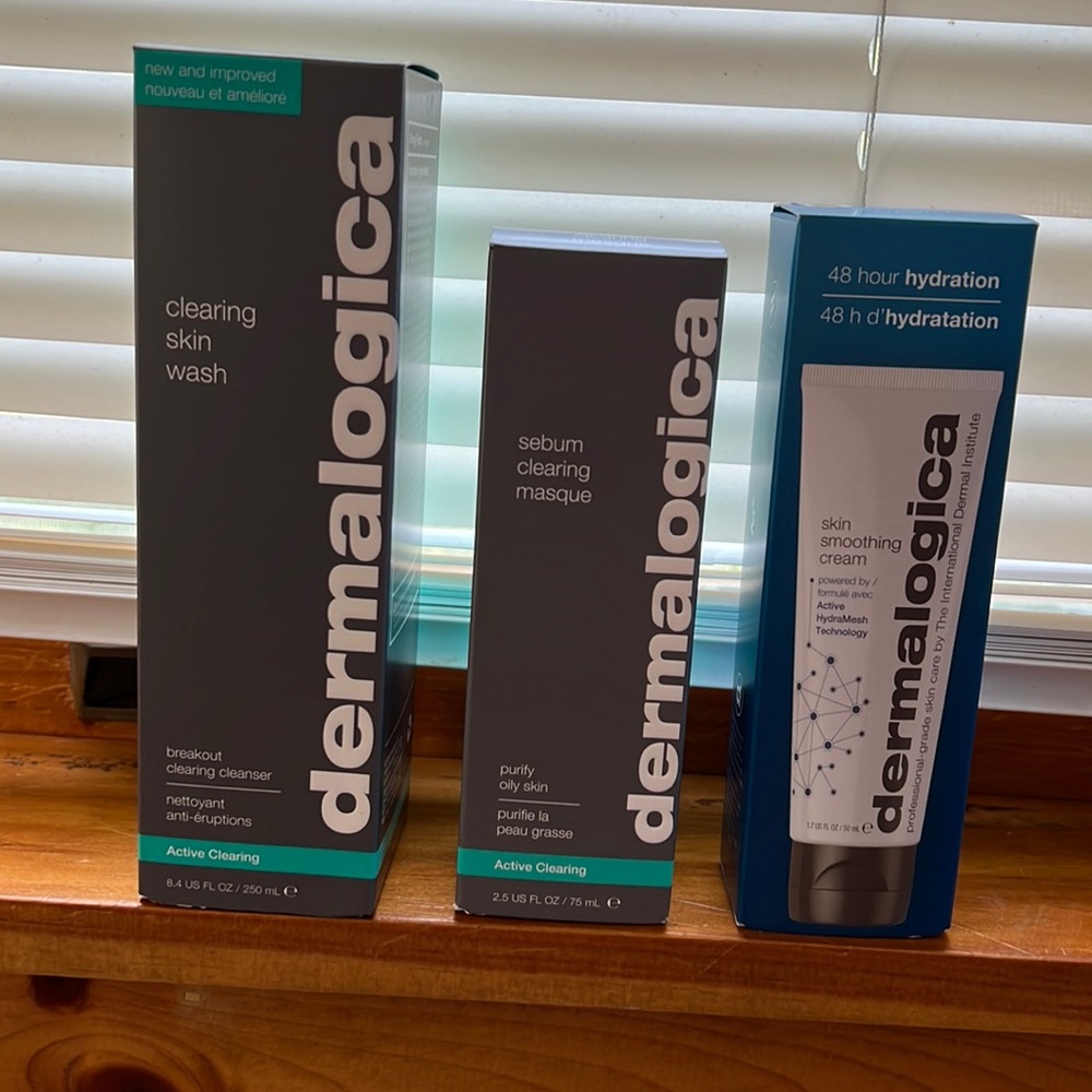 Bundle! Dermalogica clearing skin wash, sebum masque and skin smoothing cream!